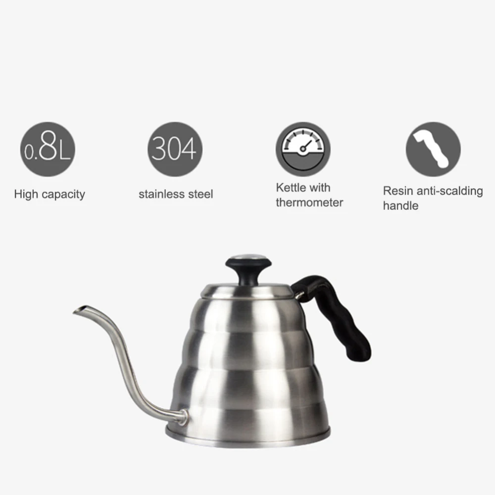 

Coffee Gator Pour Over Kettle Gooseneck Spout with Thermometer for Coffee