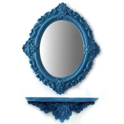51 см x 60 см косметическое зеркало складной пластиковый Настольный Мультфильм туалетный настенные, декоративные, для зеркала - Цвет: one set