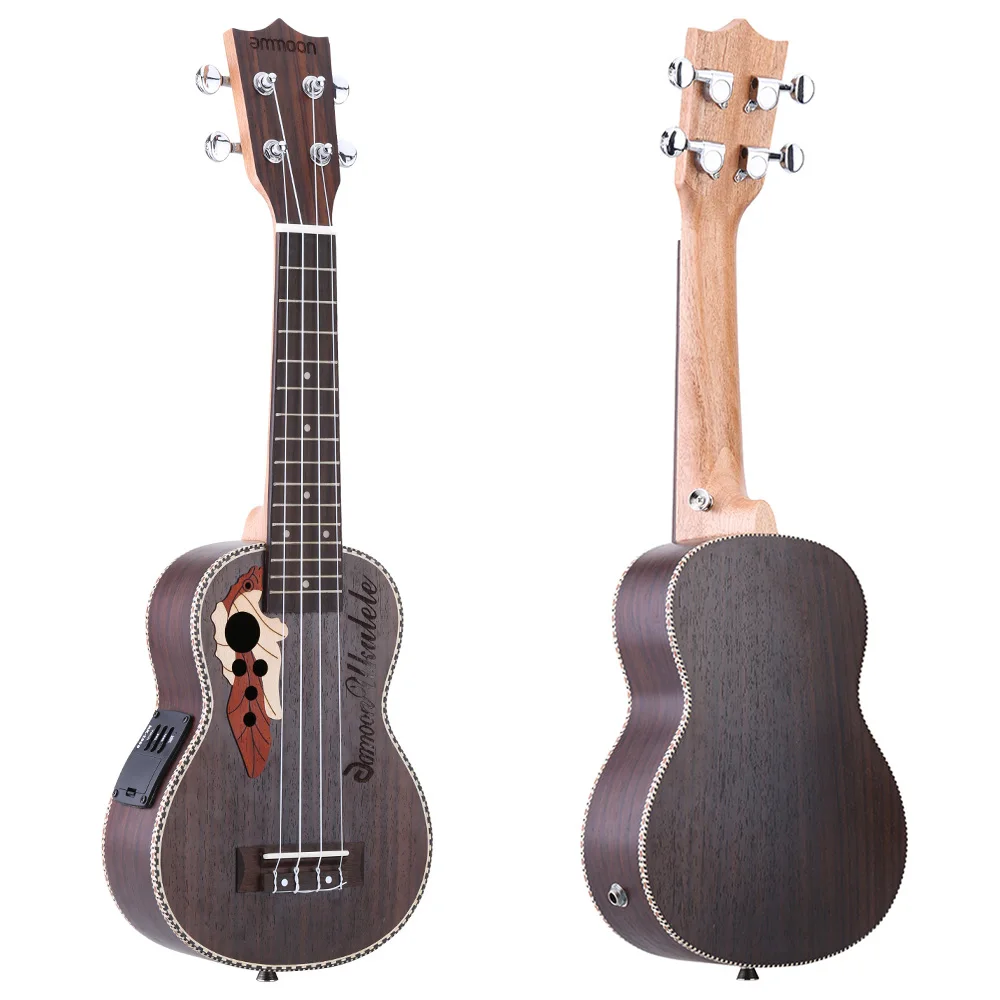 Ammoon Spruce 2" Акустическая укулеле 15 Fret Ukelele uke 4 струны гитара со струнами музыкальный инструмент со встроенным звукоснимателем EQ