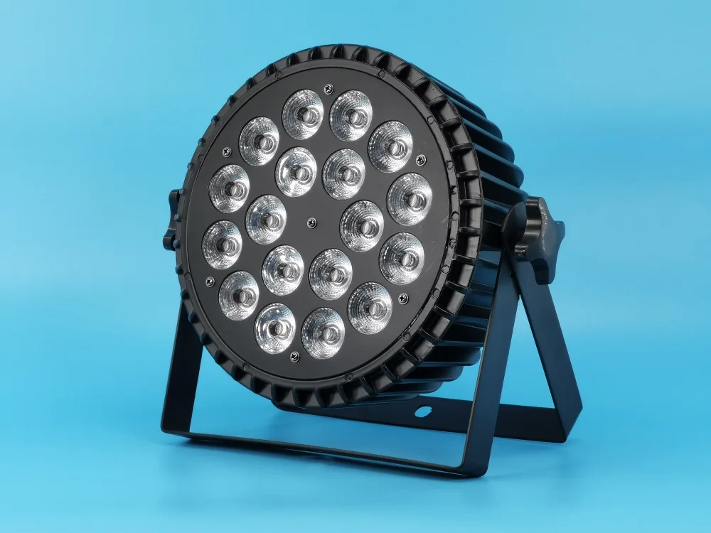 Литой алюминий 18X12 Вт Led par свет RGBW 4в1 12 Вт led плоский par сценический DMX512 DJ огни