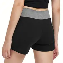 Для женщин шорты летние женские шорты для бега чистый Цвета свободные хлопковые фитнес-браслет Тощий Эластичный Низкая Талия Короткие штаны