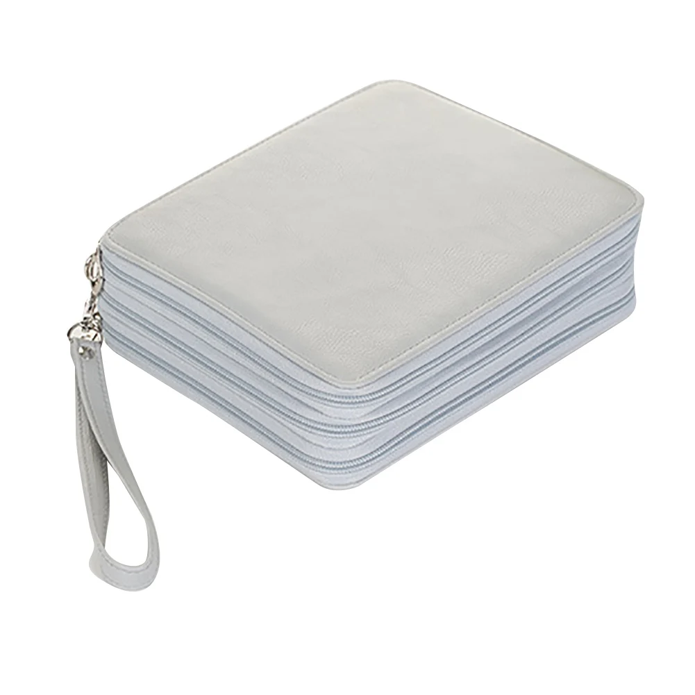 

168 Slots Large Capacity PU Leather Office With Zipper School Supplies Sketch Storage Oraganizer Pencil Case Pen Bag Stationery