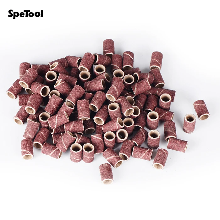 SpeTool 100 шт./лот+ 1 шт. оправки 120# шлифовальные ленты для удаления геля для ногтей, ножных мозолей, электрические маникюрные аксессуары, салонное средство для нейл-арта