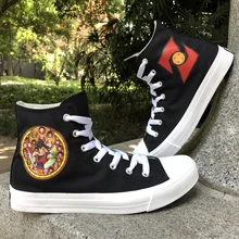 Вэнь черные белые цветные кроссовки дизайн Сон Гоку Dragon Ball Z Высокие Аниме Холст Скейтбординг обувь для женщин мужчин кроссовки
