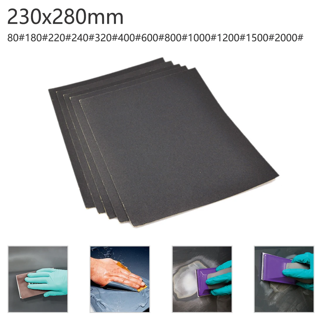 Waterproof sandpaper water sand paper polishing cloth 80 2000 mesh