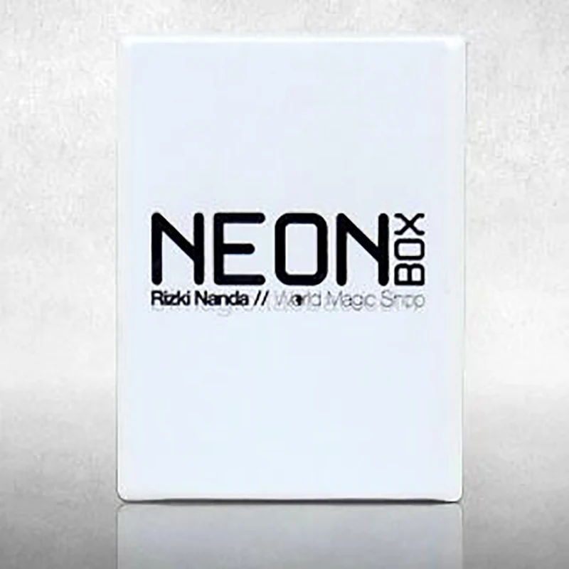 

Free shipping Neon Box card box vinish close up street magic tricks magic props