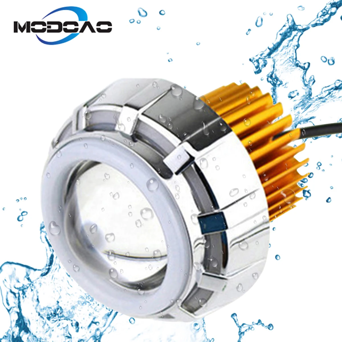 

LED Lens Headlights Double Light Lens Hot Wheels Angel Devil Eyes 1500LM 6000K Electric Car Motorcycle Headlights z90