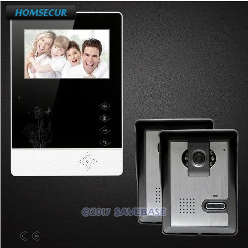 

HOMSECUR 4.3inch Video Door Entry Call System with Outdoor Monitoring for Home Security