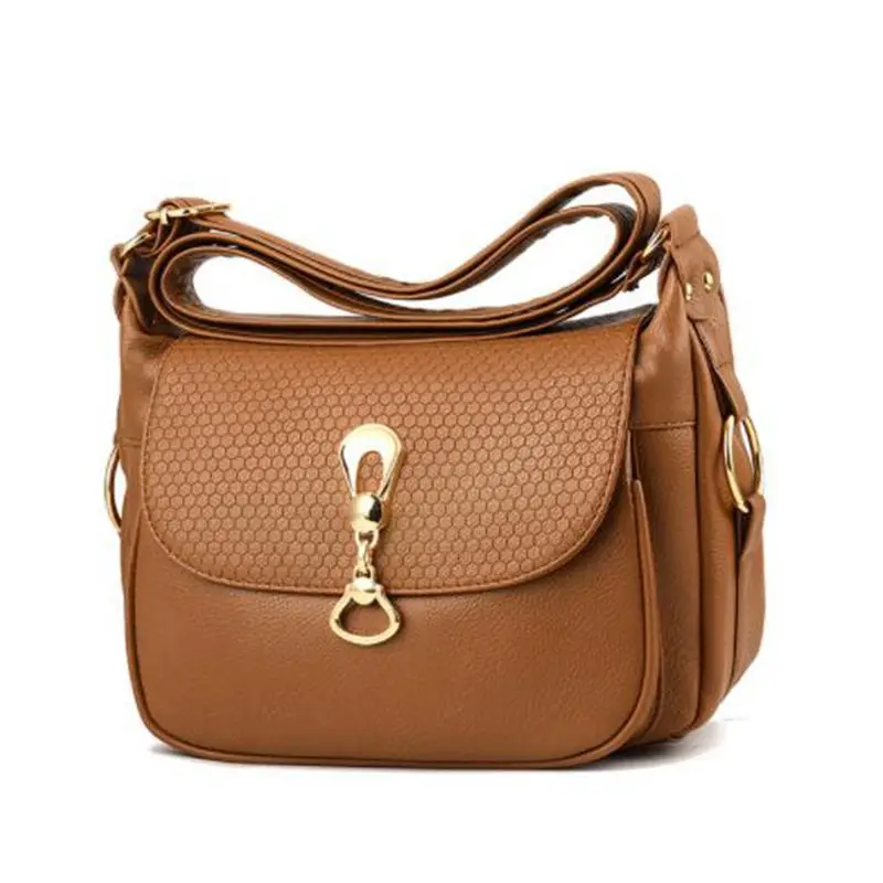 

Soft PU Leather Shoulder Crossbody Bags Purse For Women Messenger Bag Lady Small Handbags Mother Half Moon Bags High Capacity