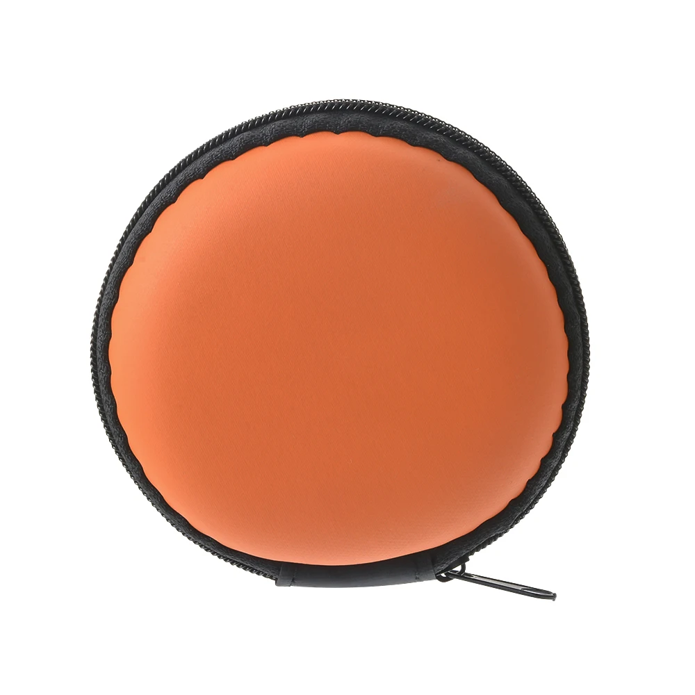 Orange Round 8cm Hoomall кабель передачи данных Коробка Для Хранения Чехол Контейнер для монет наушников защитная коробка 8 см квадратный Органайзер проводов для наушников коробка - Цвет: Orange Round 8cm