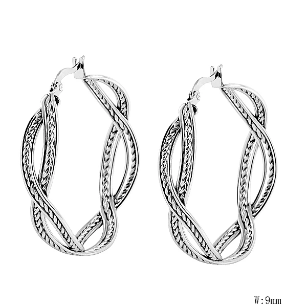 

YL-8 New Arrive Silver/Gold Color Long Hollow Big Round Earrings Hiphop Rock Simple For Women Accessories Jewelry