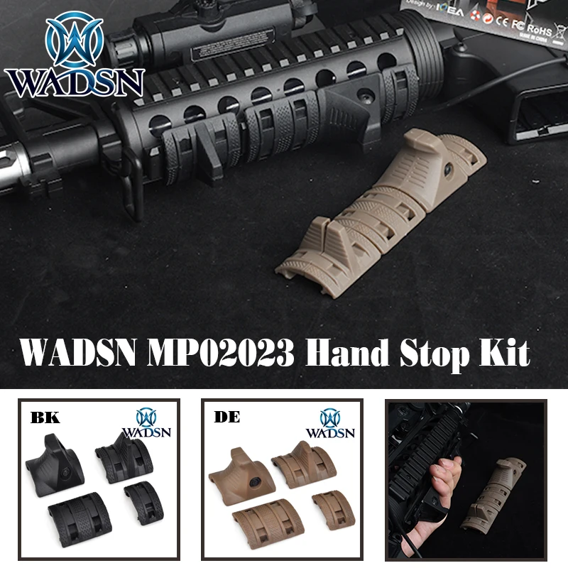 

MP 4 PCS/SET EMagpul Hand Stop Kit Handguard Panels Picatinny Rail Handguard Cover BK DE MP02023