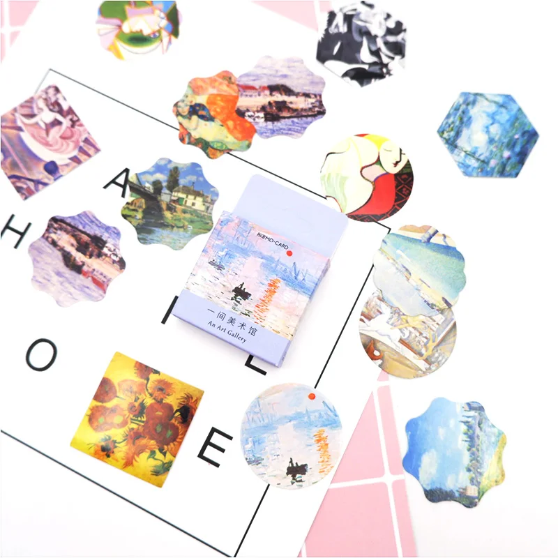 

46 Pcs/box Cute An art gallery paper sticker DIY decoration stickers diary photo album scrapbooking planner label stickers