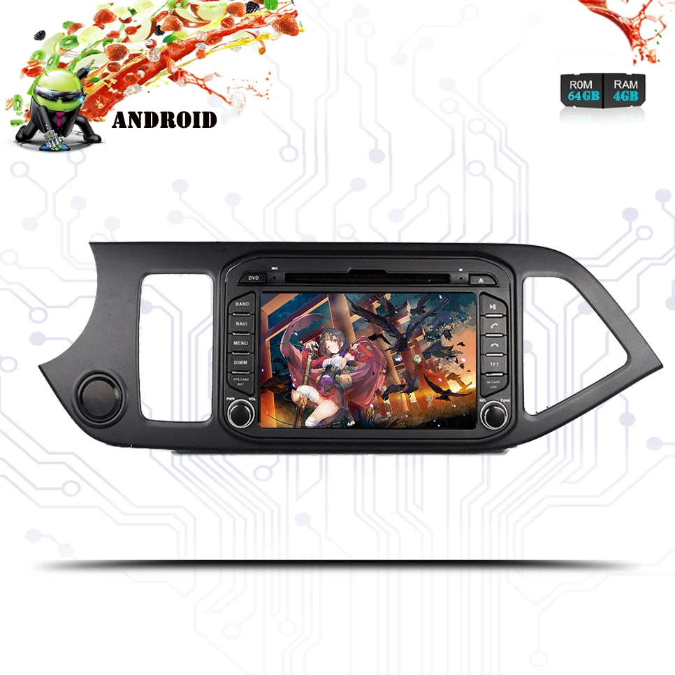 Flash Deal Car radio Multimedia dvd player android 9.0 For Kia Picanto Morning 2011-2016 stereo gps audio head unit tape recorder 4G RAM 3