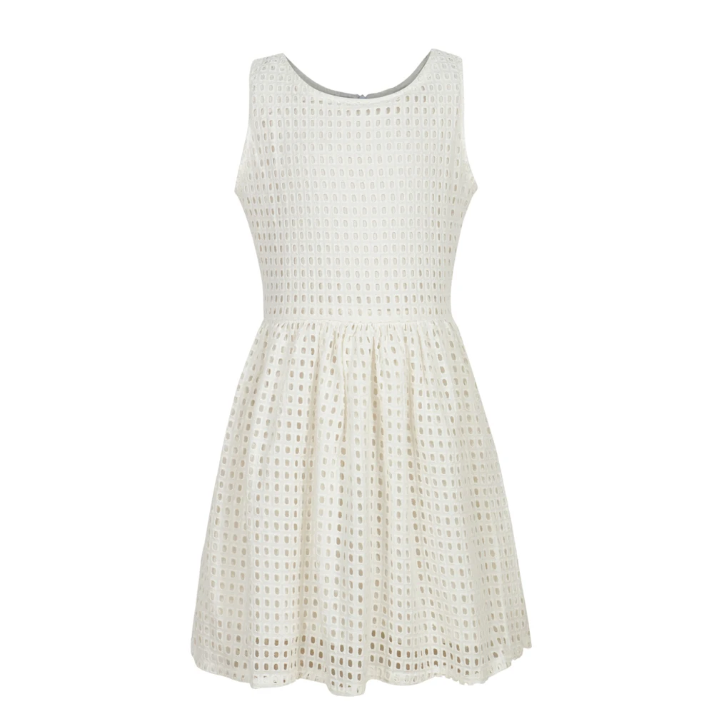 

[clearance sale] 100% cotton kids summer dress for toddlr girls solid color yellow white teen clothing princess costume