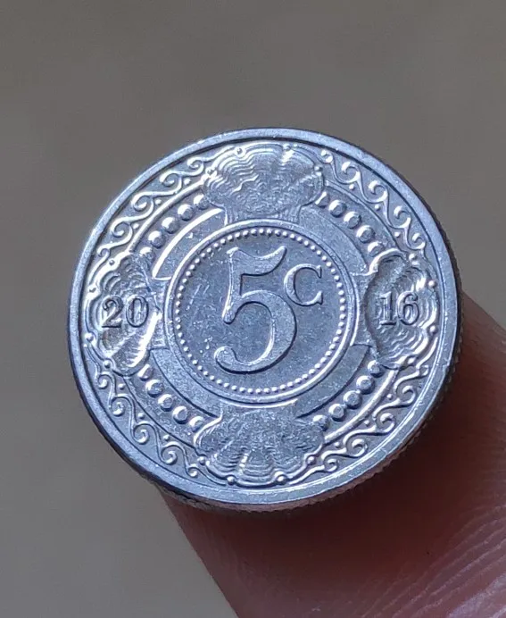 

16mm Netherlands Antilles ,100% Real Genuine Comemorative Coin,Original Collection Five