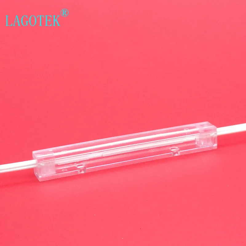 

100PCS/Lot FTTH Fiber optic heat shrinkable tube protection tube Fiber optic splicing protective box transparent Version