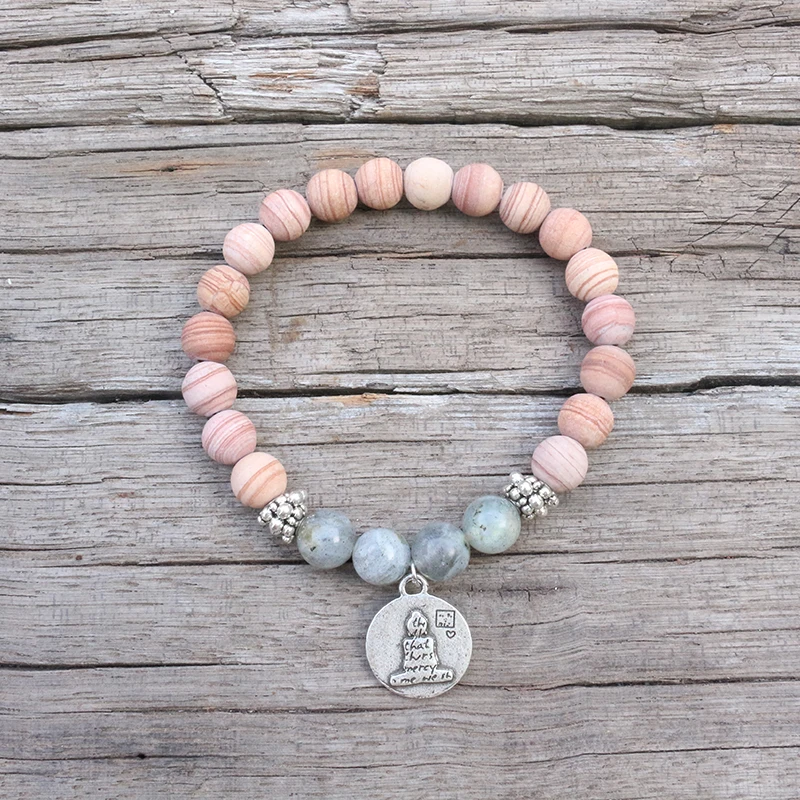 8mm Natural Stone Beads,Matte Line Stone,Labradorite,JapaMala Sets,Spiritual Jewelry,Meditation,Inspirational,108 Mala Beads