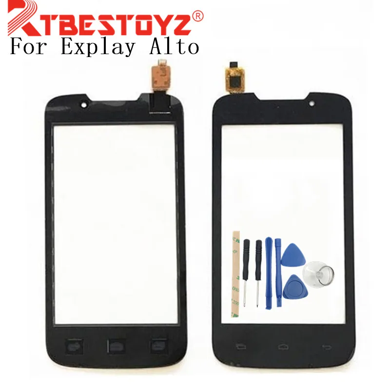 

RTBESTOYZ 4.0'' For Explay Alto Touch Screen Digitizer Glass Sensor Replacement Original Touch Panel Parts + Tools