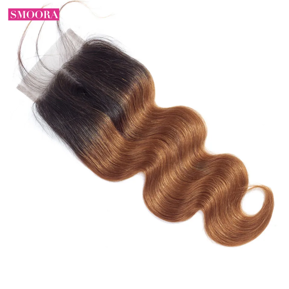 Ombre Body Wave Bundles With Closure 1B/30 Ombre Bundles With Closure Smoora Pre-Colored Human Hair Weft 3 Bundles With Closure Ombre Body Wave Bundles With Closure 1B/30 Ombre Bundles With Closure Smoora Pre-Colored Human Hair Weft 3 Bundles With Closure