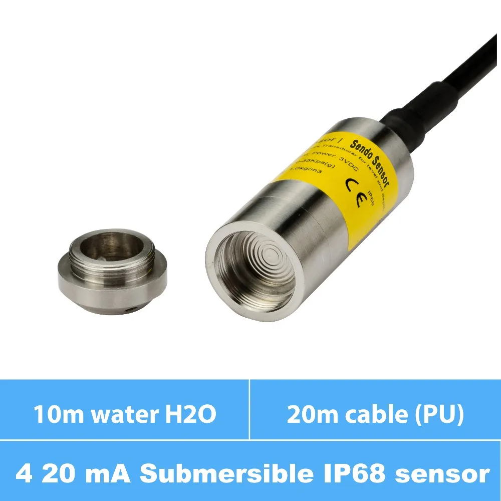 10 м H2O/водный диапазон 20 PU Воздушный трубчатый кабель IP68 Защита 4 20мА погружной
