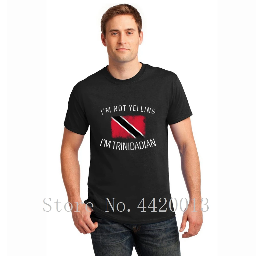 Индивидуальные 100% хлопок Круглый вырез i m не кричать trinidian trinidad and tobago pride дизайн