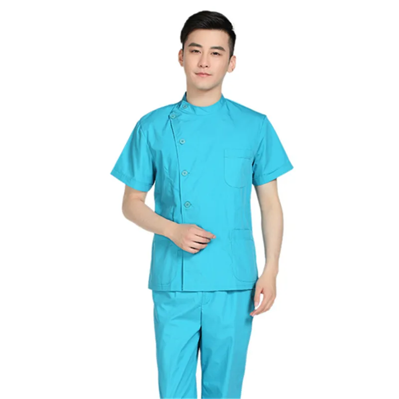 New Men Medical Scrub Sets Hospital Doctor Uniforms Dental Clinic