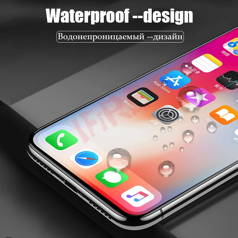 9D полное покрытие краев закаленное стекло для iPhone X 7 6 8 Plus изогнутая Защитная