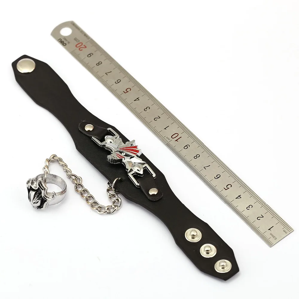 Ювелирные изделия отбеливатель кожаный браслет Куросаки Ичиго браслеты аниме косплей браслет в стиле панк для мужчин и женщин