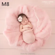 7 шт./лот искусственный шелк стрейч вязать Обёрточная бумага новорожденных реквизит для фотосессии для маленьких девочек розового и фиолетового цветов Обёрточная бумага s