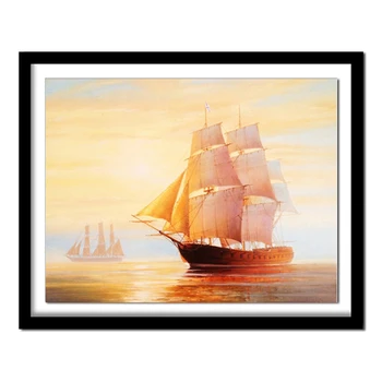 

diamant painting 5d diy diamond painting full square Diamond embroidery boat diamond round pictures of rhinestones 109DD