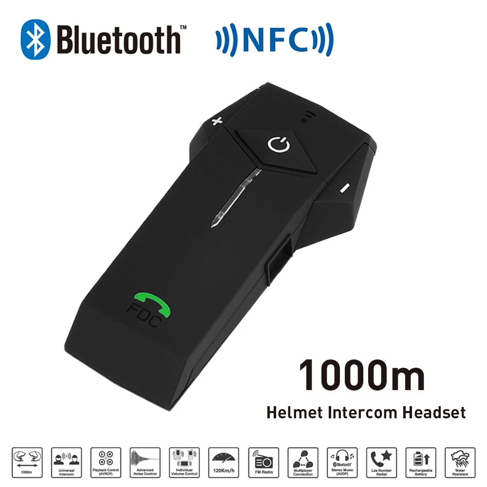 Freedconn 1000M COLO гарнитура для шлема Bluetooth домофон мотоцикла телефона/GPSMP3