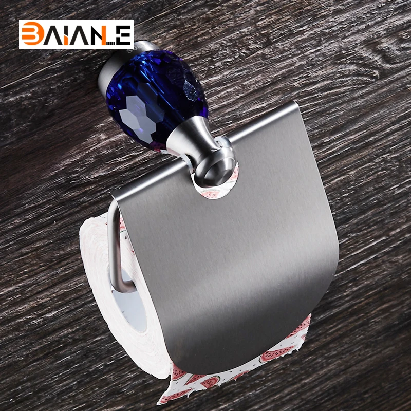 Stainless steel Cover Toilet Paper Holder Brushed Nickel Roll Paper