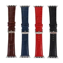 Cocodrilo cuero genuino correa de reloj para apple watch series 2/1 38mm 42mm pulsera reemplazo