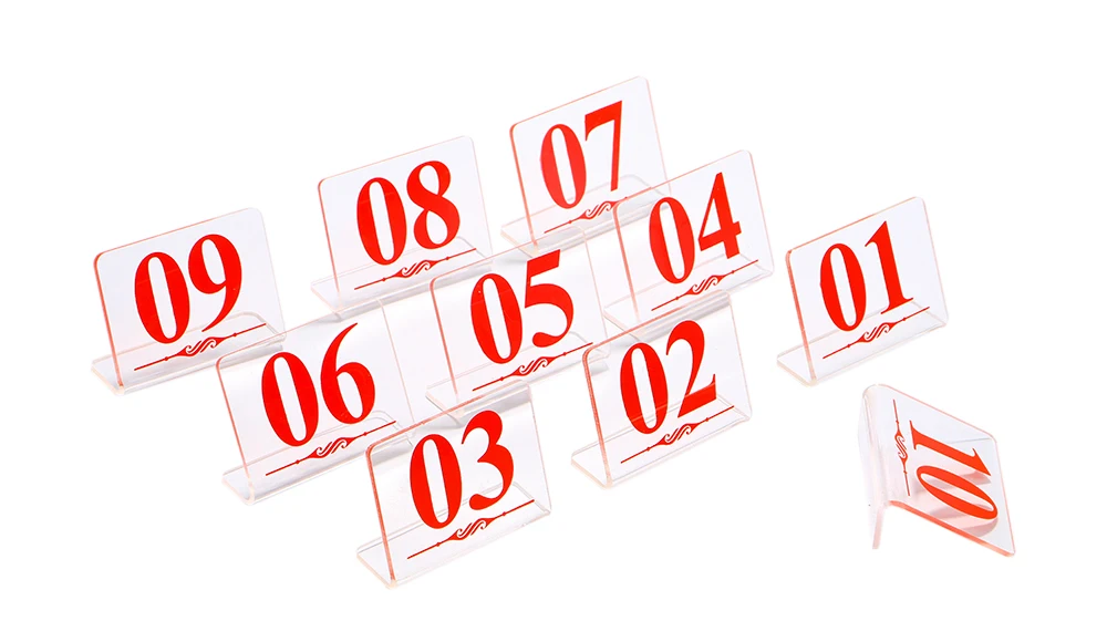 Акриловая подставка с номером серии V прозрачная черная белая красная Золотая