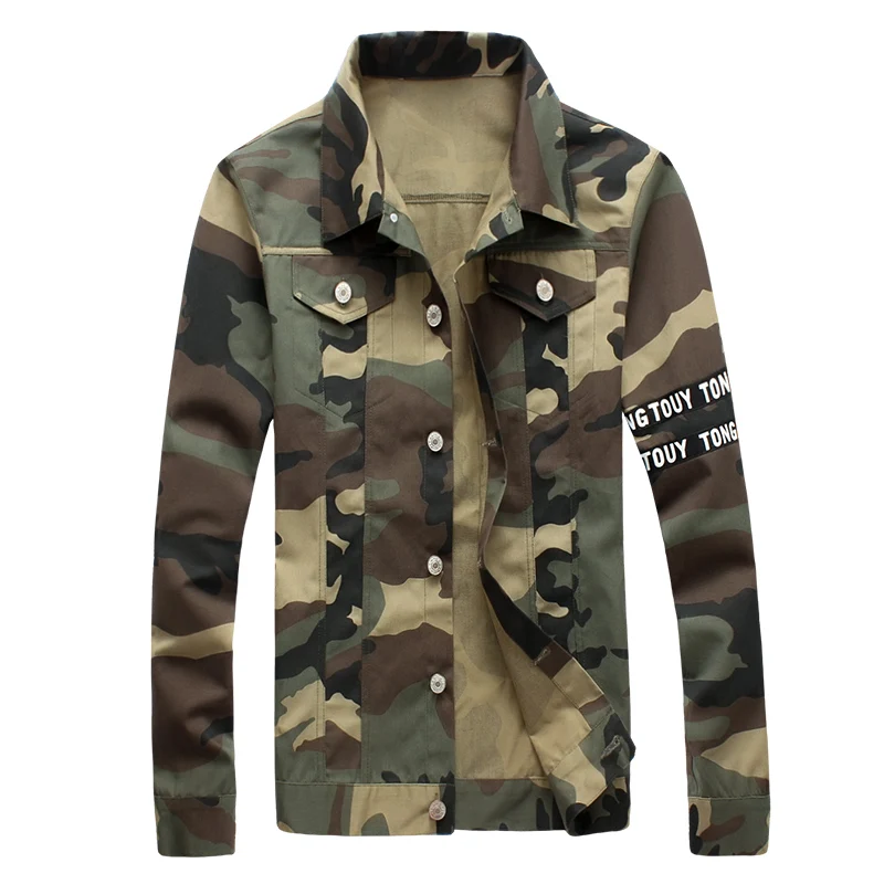 YuWaiJiaRen Army Camouflage Jackets Men Casual Fashion Tactical