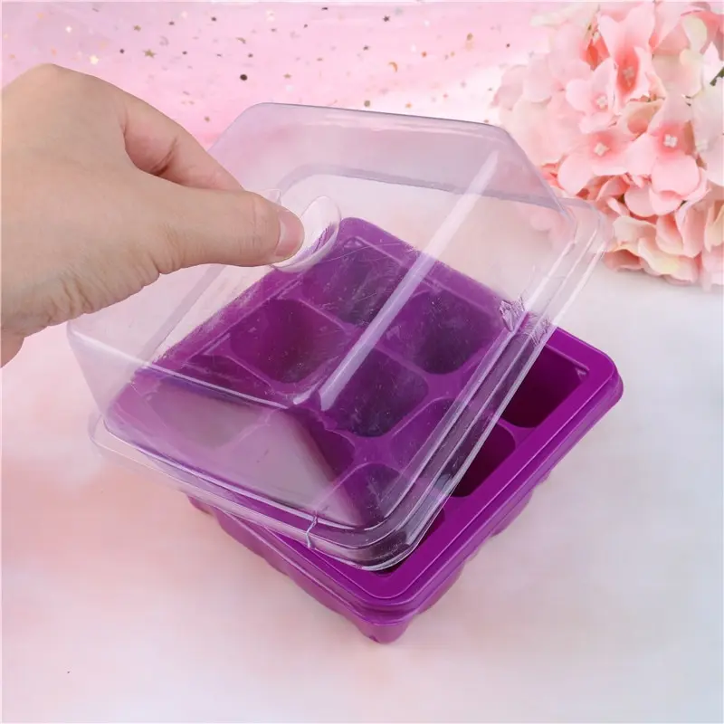 

9 Holes Plant Seed Grow Box Plastic Flower Pots Plant Seedling Tray Succulent Flower Pot Garden Nursery Flower Pot Random