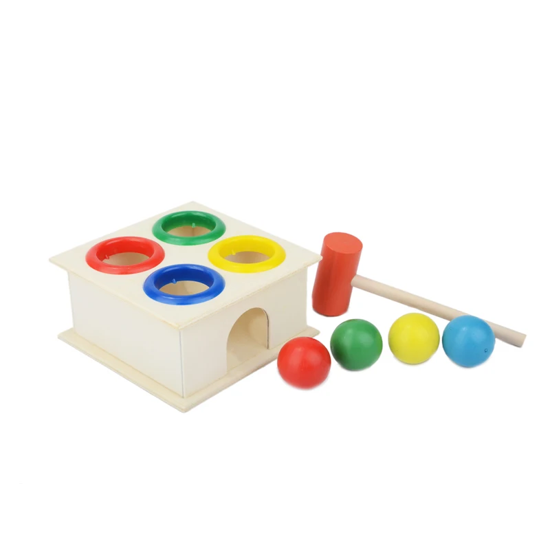 Молотком деревянный шар + детей молотка раннего обучения Развивающие игрушки
