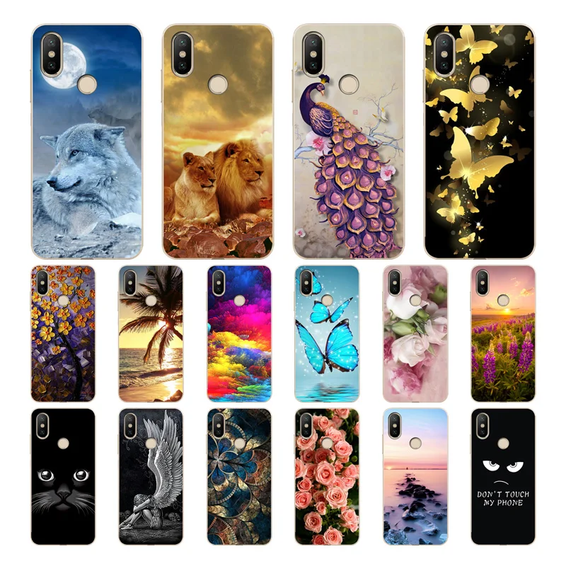 

Geruide caso para Xiao mi A2 LITE caso proteccin completa Printed Soft Back Cover casos para Xio mi mi A2 LITE parachoques Coqu