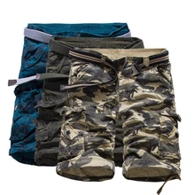 Мужские шорты в повседневном стиле размер плюс фитнес тренировки карманные шорты Маскировочный, армейский, зеленый хлопок шорты Свободные повседневные мужские s