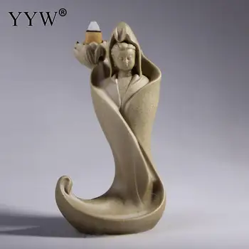 

Lotus Backflow Censer Aroma Burner Creative Burner Incense Cone Holder Chinese Crafts Decoration Use In Home Office Tea House