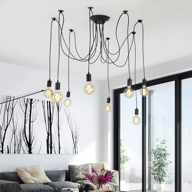 Modern Ceiling Chandelier 10 Arms Adjule White Hanging Lamp With Modern Ceiling Chandelier 10 Arms Adjule White Hanging Lamp With Remove Control E27 Kitchen Lighting Fixture Res In Chandeliers From Lights