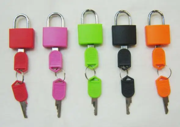 Mejor Precio 2,3 cm x 3,4 cm latón 20mm maleta de viaje bolsa de ordenador portátil candado con dos llaves juego de 4 colores