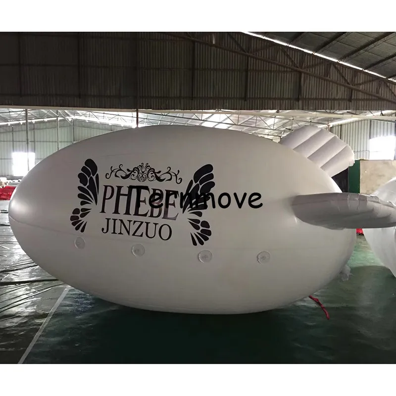 

4m/13ft Adverizing Inflatable White Airship,Inflatable Blimp with your LOGO,Inflatable Zeppelin