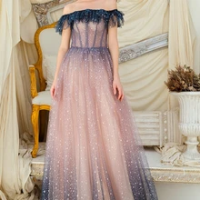 Шикарные Выпускные платья блестящие с открытыми плечами фиолетовые темно-синие контрастные цвета ТРАПЕЦИЕВИДНОЕ длинное платье для университетского вечера прогулки рядом с вами