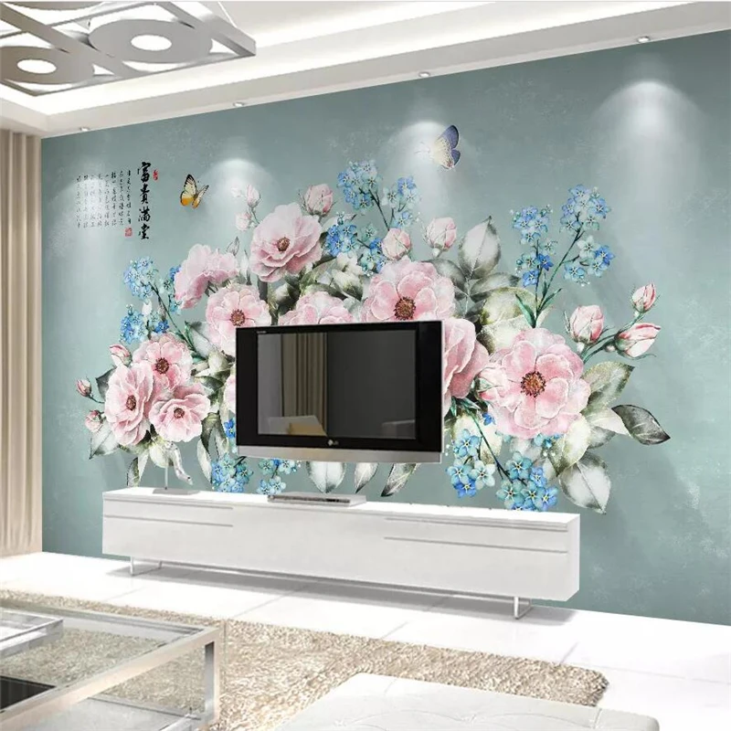 Beibehang Customized Large Wallpaper 3d Hd Hand Painted Rich