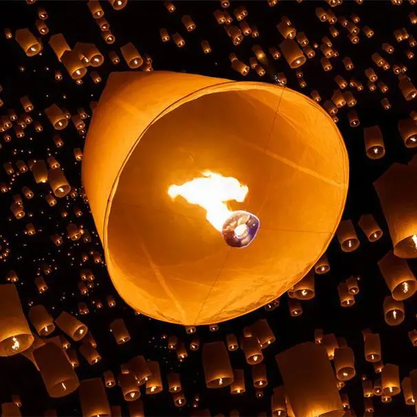 10Pcs /set Hot Sale Multicolors Paper SKY LANTERNS Flying Paper Sky