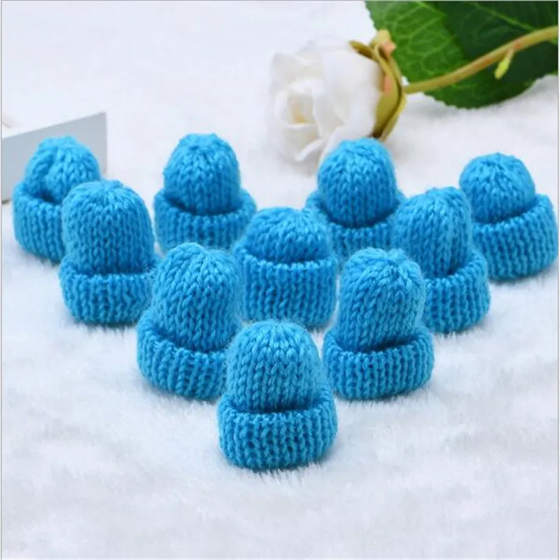 Mini Handmade Small Knitting Hat for DIY Dolls Phone case Decoration Headwear Garment Toy Child Hand Scrapbooking Arts 10Pcs knitting supplies knitting material knitting craft supplies