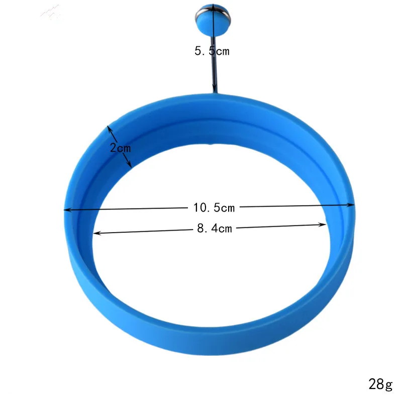 5 стилей блинница жареное яйцо форма силиконовые формы антипригарное простое управление блинница омлет круглая форма - Цвет: round shape