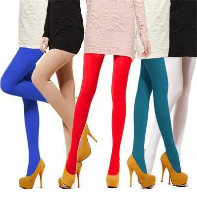 120D Spring Autumn Female Tight Fluorescence Velvet Pantyhose Candy Color Hose Thin Leg Women Tights